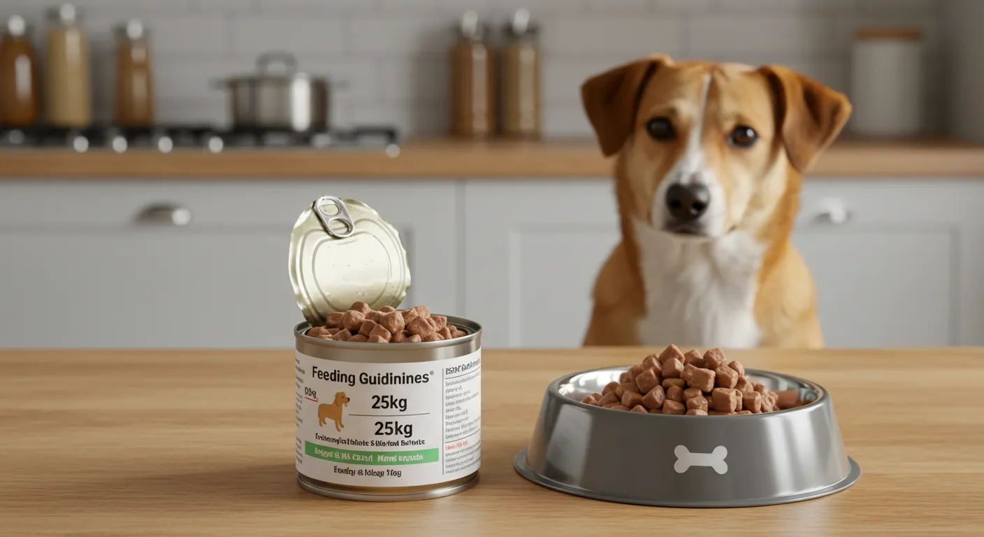How much wet food should I feed my 25kg dog?
