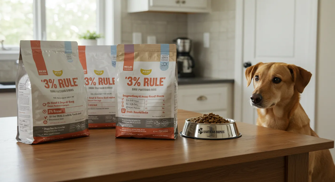 What is the 3% rule in pet food?