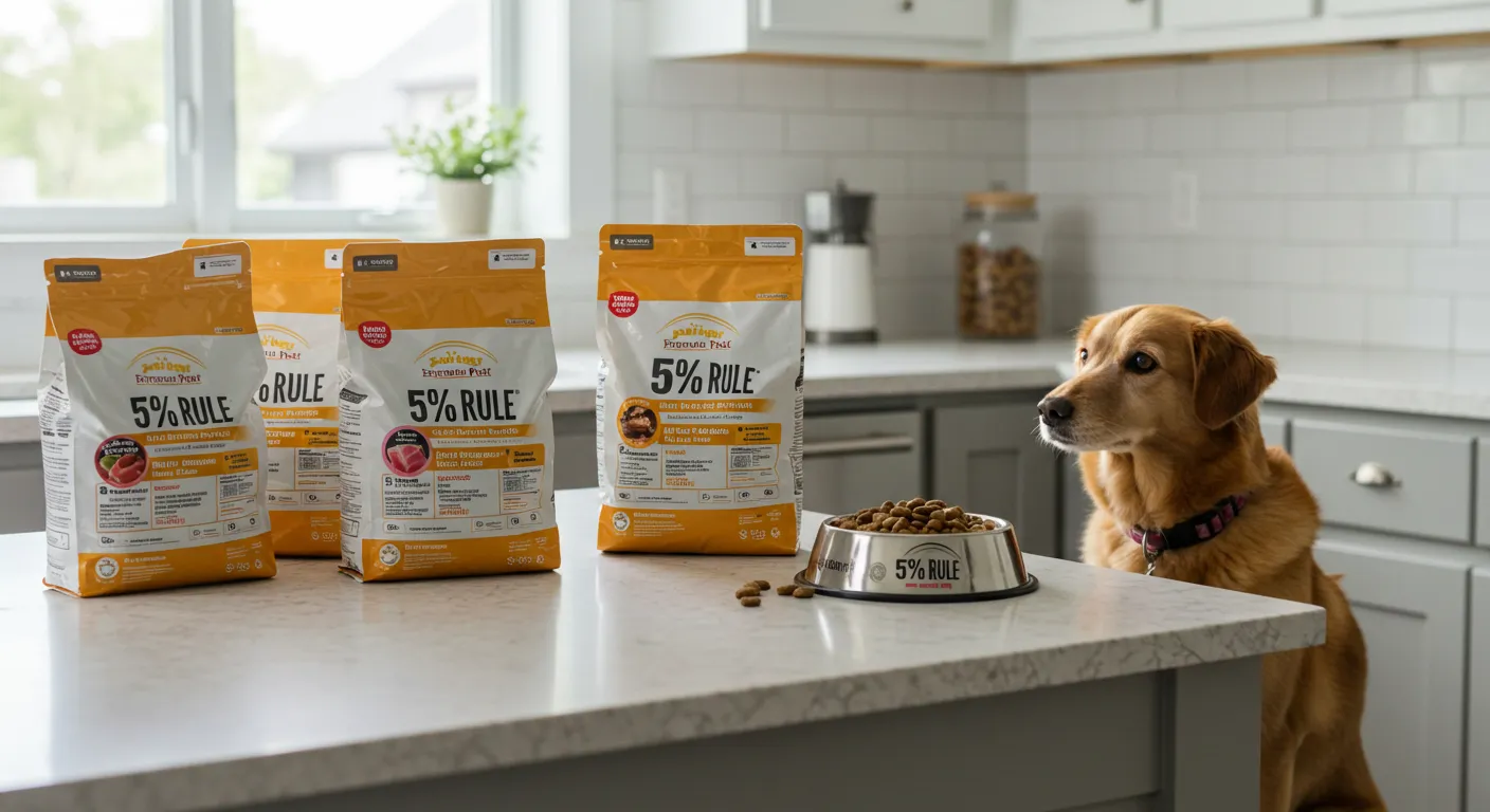 What is the 5% rule in dog food?