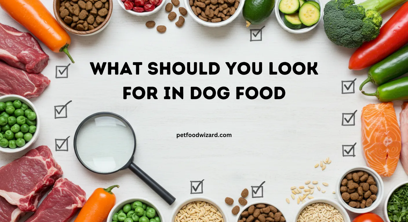 What should you look for in dog food