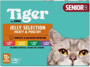 ASDA Tiger Senior Jelly Selection Meaty & Poultry