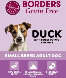 Borders Pet Foods Grain Free Adult Small Breed Duck With Sweet Potato & Orange