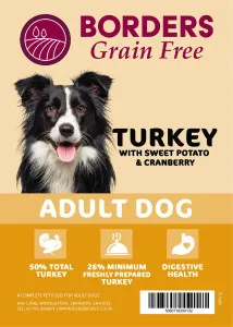 Borders Pet Foods Grain Free Adult Turkey, Sweet Potato & Cranberry