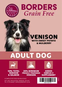 Borders Pet Foods Grain Free Adult Venison, Sweet Potato & Mulberry