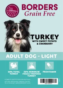 Borders Pet Foods Grain Free Light Adult Turkey, Sweet Potato & Cranberry
