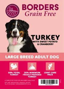 Borders Pet Foods Large Breed Adult Turkey, Sweet Potato & Cranberry