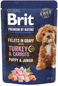Brit Premium by Nature Puppy & Junior Fillets in Gravy with Turkey & Carrots