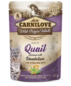 Carnilove Wild Origins Rich in Quail for Sterilized Cats