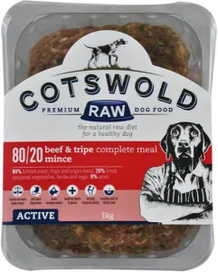 Cotswold Raw Active Beef & Tripe Mince 80/20