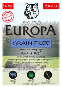 Europa 50/50 Grain Free Angus Beef, Carrot & Sweet Potato