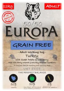 Europa 50/50 Grain Free Turkey, Sweet Potato & Cranberry