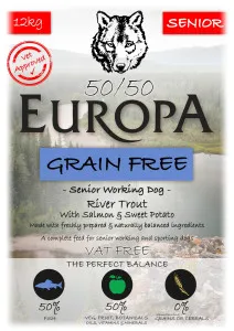 Europa 50/50 Senior Grain Free River Trout with Salmon & Sweet Potato