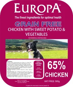 Europa Grain Free Chicken, Sweet Potato & Vegetables Tray