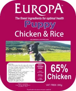 Europa Puppy Chicken & Rice Tray