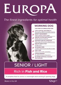 Europa Senior / Low Calorie, Fish and Rice - 20% Protein
