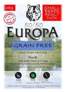 Europa Small Breed Duck 52/48 with Sweet Potato and Herbs