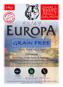 Europa Small Breed Salmon 53/47 with Sweet Potato & Asparagus