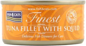 Fish 4 Cats Tuna fillet with Squid
