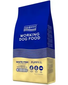 Fish 4 Dogs Working White Fish Puppy