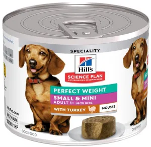 Hill's Science Plan Perfect Weight Adult Small & Mini Breed Mousse with Turkey