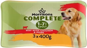 Morrisons Adult Grain Free Pate 50% Beef with Chicken