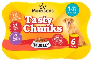 Morrisons Meat Chunks in Jelly Chicken, Beef & Turkey