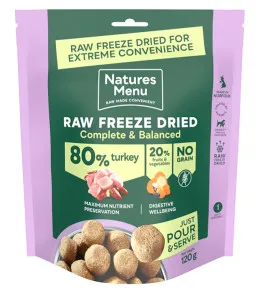 Natures Menu Raw Freeze Dried Adult Turkey