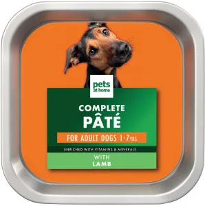 Pets at Home Complete Nutrition Complete Pate Adult Wet Dog Food Lamb