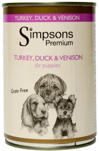 Simpsons Turkey Duck & Venison with Organic Vegetables For Puppies